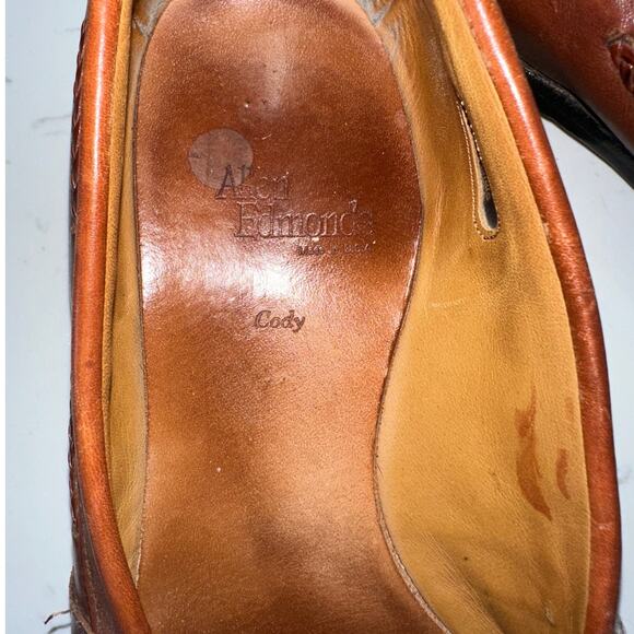 Allen Edmonds VTG Cody Tassel Loafer Mens Size 10.5 Chili Cognac Weave Leather main image 7